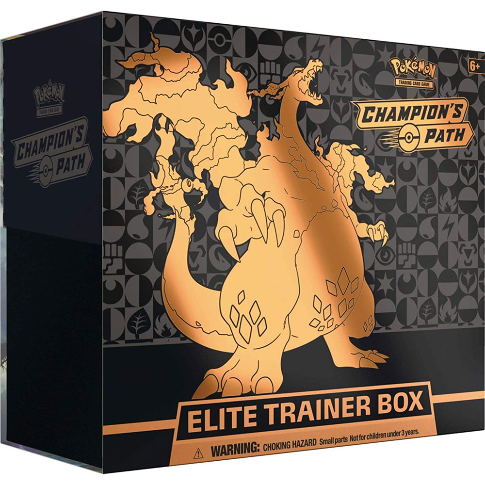 Pokemon Sword & Shield Elite Trainer Box - CHAMPION'S PATH (10 Packs, Charizard Card, Sleeves & More