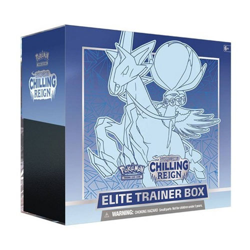 Pokemon Cards Sword & Shield Chilling Reign - 2021 Elite Trainer Box - ICE RIDER CALYREX (Blue)