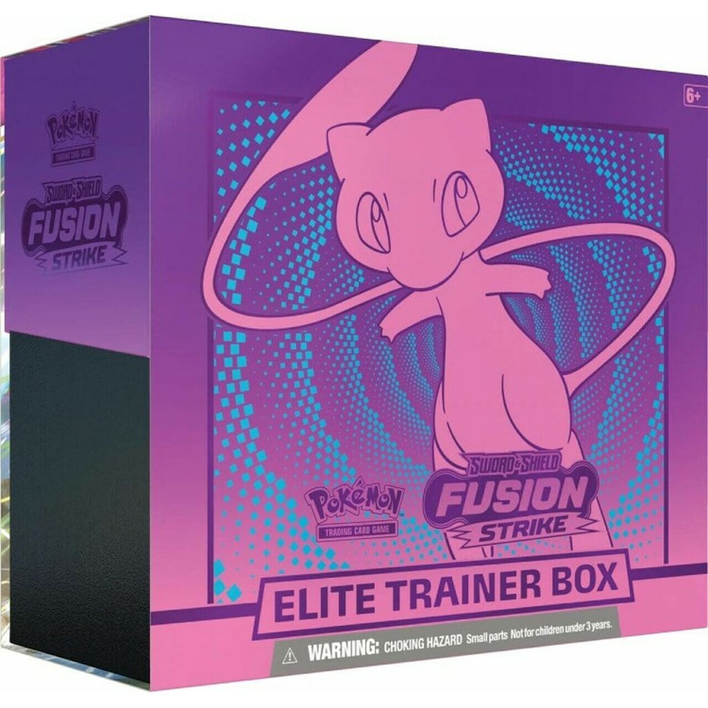 Pokemon Cards Sword & Shield Fusion Strike - ELITE TRAINER BOX (8 Packs, 65 Sleeves & More)