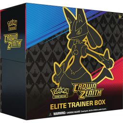 Pokemon Cards - CROWN ZENITH ELITE TRAINER BOX (10 Packs, 65 Sleeves, Energy Cards & More)