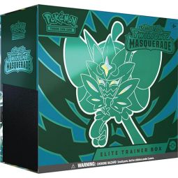 Pokemon Cards Scarlet & Violet Twilight Masquerade - ELITE TRAINER BOX (9 Packs, 65 Sleeves & More)
