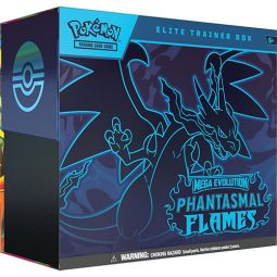 Pokemon Cards - Mega Evolution Phantasmal Flames - ELITE TRAINER BOX (9 Packs, 65 Sleeves+)