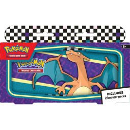 Pokemon TCG Supplies - Back 2 School 2024 PENCIL CASE [Charizard](1 Pencil Tin & 2 Booster Packs)