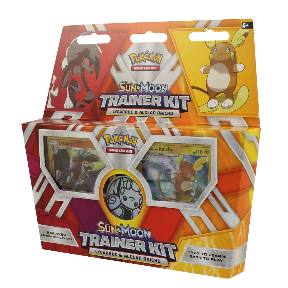 Pokemon Cards - Sun & Moon Trainer Kit - LYCANROC & ALOLAN RAICHU (2-Player Starter Set - 60 cards)