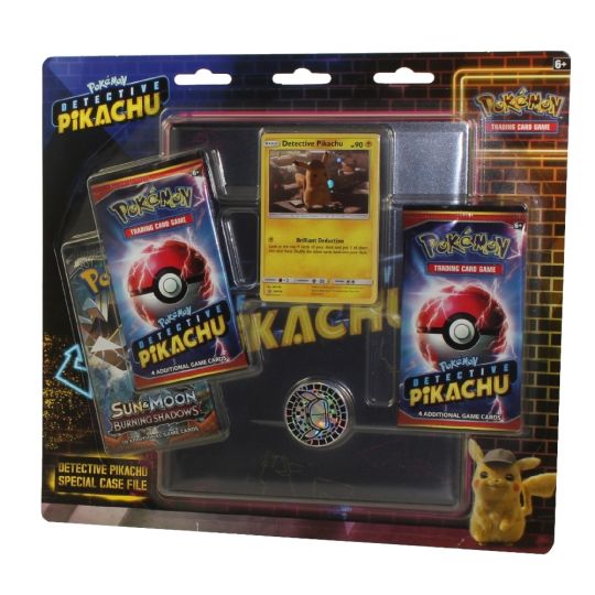 Pokemon Cards Detective Pikachu Special Case File 1 Binder 3 Packs 1 Coin 1 Foil