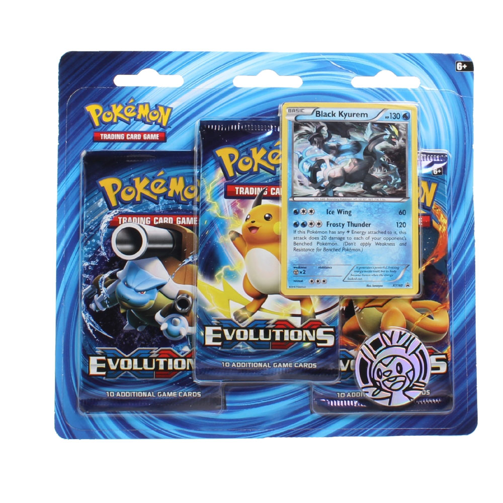 Pokemon Cards - XY Evolutions - BLISTER PACK (3 Boosters & 1 Black Kyurem Foil)
