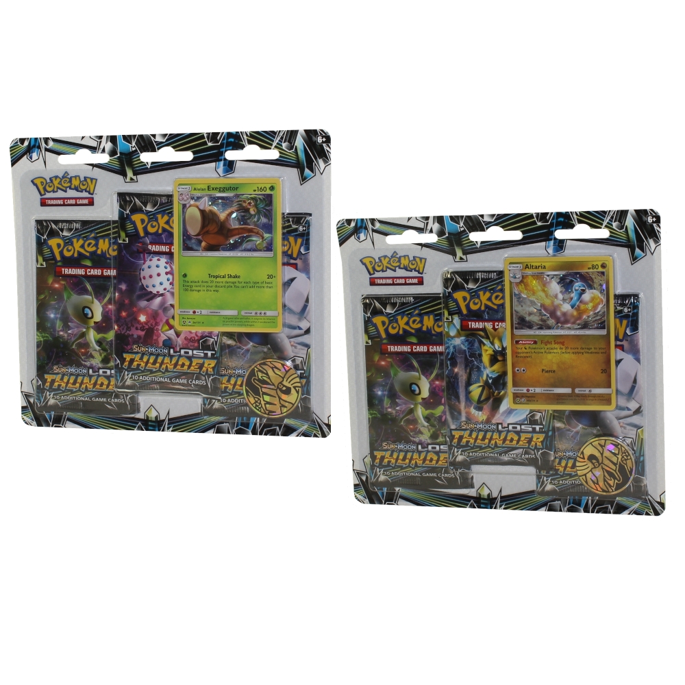 Pokemon Cards - Sun & Moon Lost Thunder - SET OF 2 BLISTER PACKS (Altaria & Alolan Exeggutor)