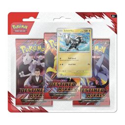 Pokemon Cards - Scarlet & Violet: Destined Rivals - ZEBSTRIKA BLISTER PACK (3 Boosters & 1 Foil)