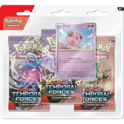 Pokemon Cards - S&V: Temporal Forces - CLEFFA BLISTER PACK (3 Boosters & 1 Foil)