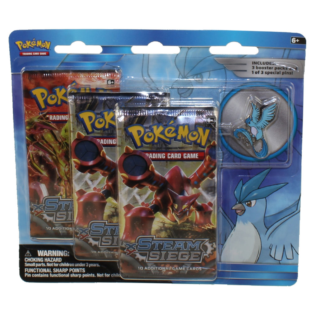 Pokemon Cards - Legendary Collector's Pin Set - ARTICUNO (3 Packs & 1 Pin)