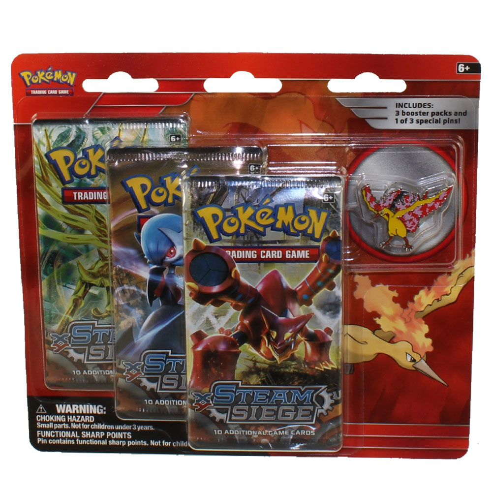 Pokemon Cards - Legendary Collector's Pin Set - MOLTRES (3 Packs & 1 Pin)