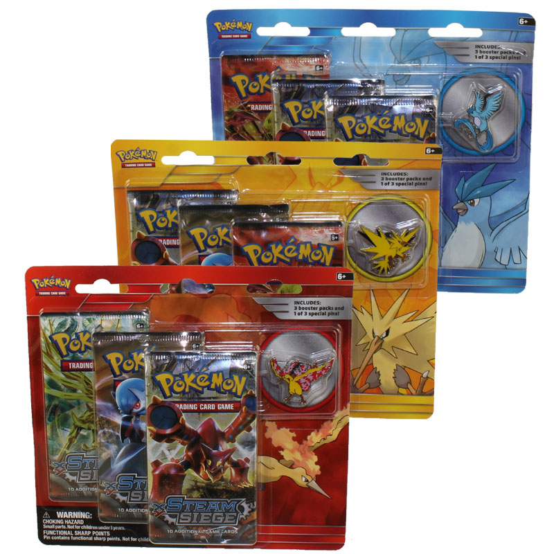 Pokemon Cards - Legendary Collector's Pin Sets - SET OF 3 BIRDS