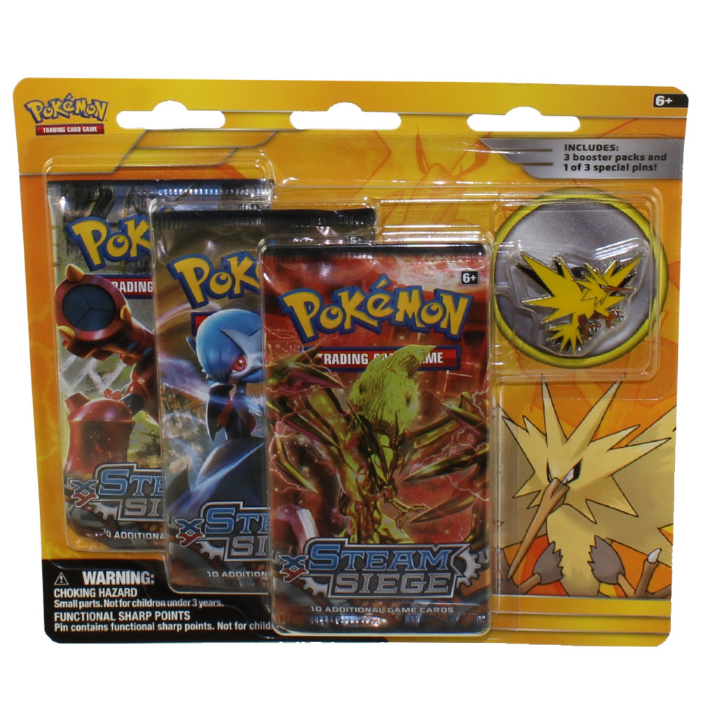 Pokemon Cards - Legendary Collector's Pin Set - ZAPDOS (3 Packs & 1 Pin):  BBToyStore.com - Toys, Plush, Trading Cards, Action Figures & Games online  retail store shop sale