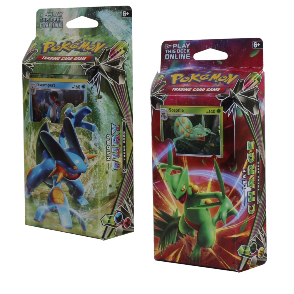 Pokemon Cards - Sun & Moon Celestial Storm Theme Decks - SET OF 2 (Leaf Charge & Hydro Fury)