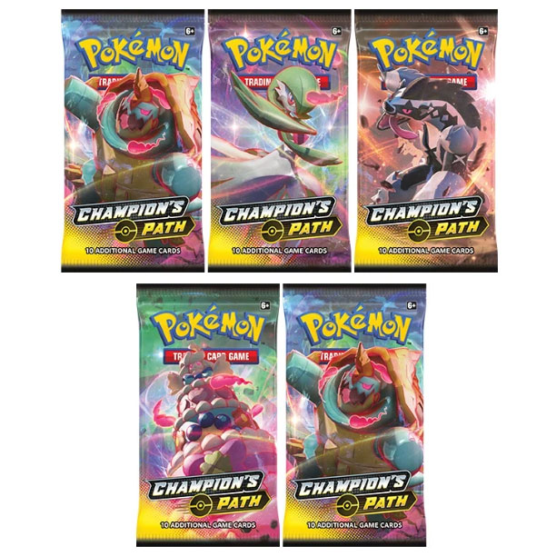 Pokemon Cards - Champion's Path - BOOSTER PACKS (5 Pack Lot)