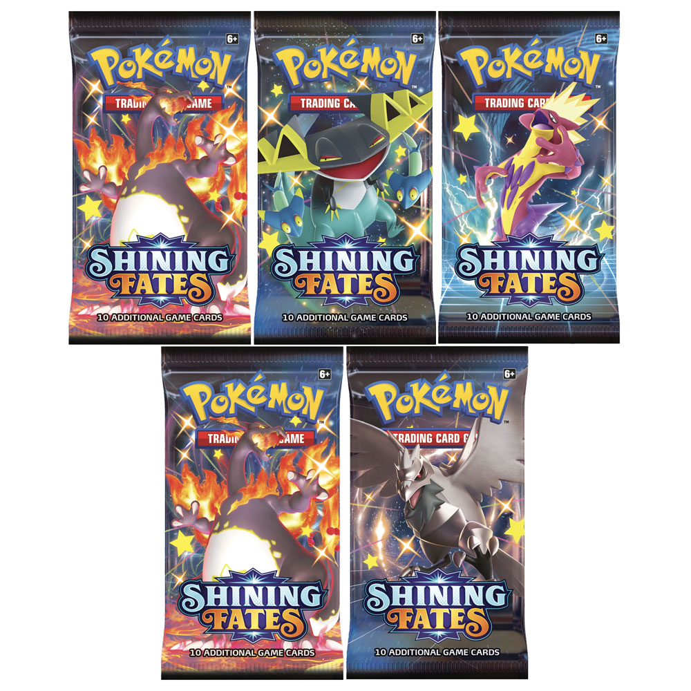 Pokemon Cards - Sword & Shield Shining Fates - BOOSTER PACKS (5 Pack Lot)