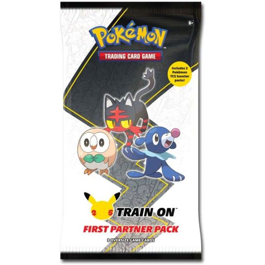 3 Jumbo Cards w 2 Booster Packs 25th Ann. Pokemon TCG First Partner Galar Pack