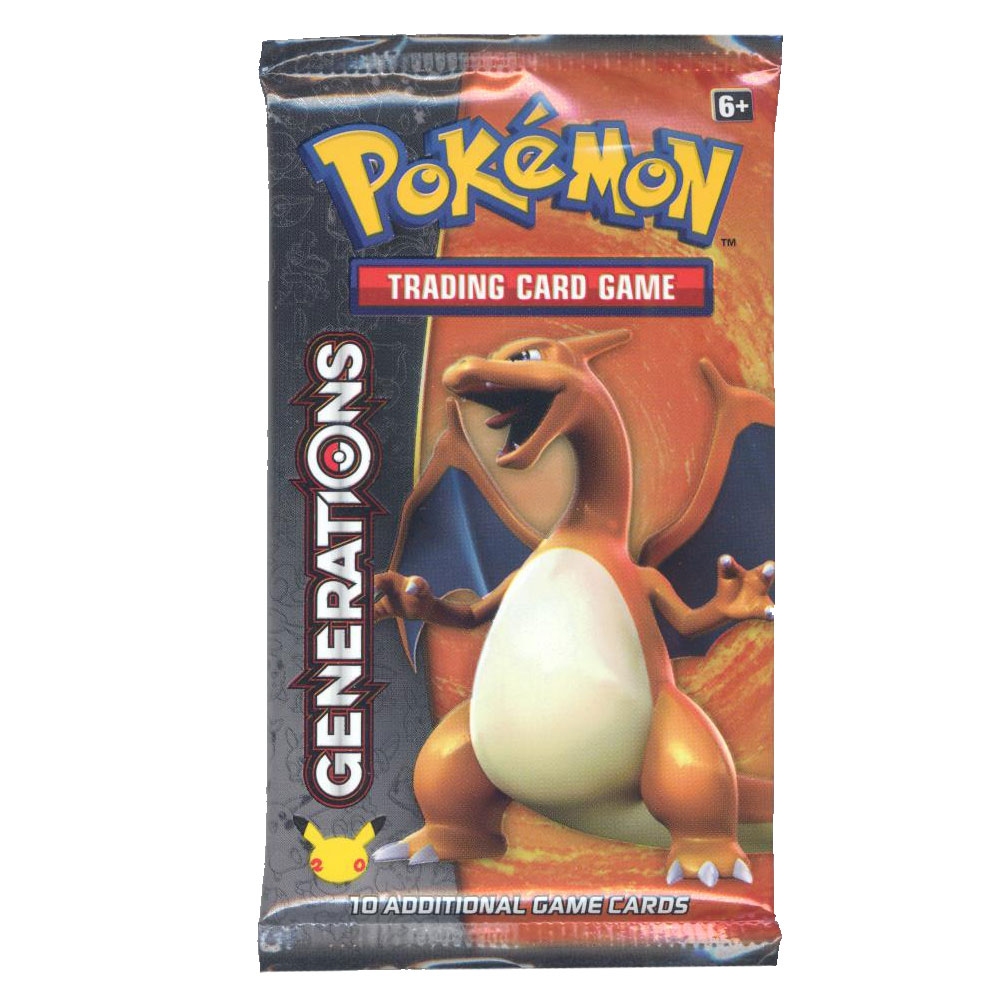Pokemon Cards - Generations - Booster Pack (Charizard Cover Art - 10 Cards)