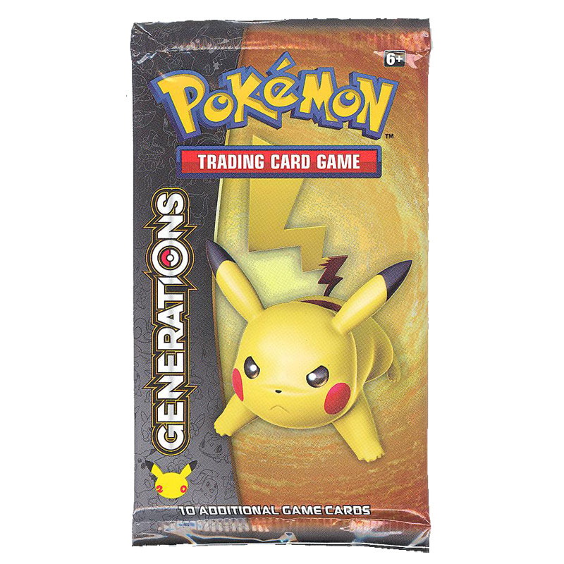 Pokemon Cards - Generations - Booster Pack (Pikachu Cover Art - 10 Cards)