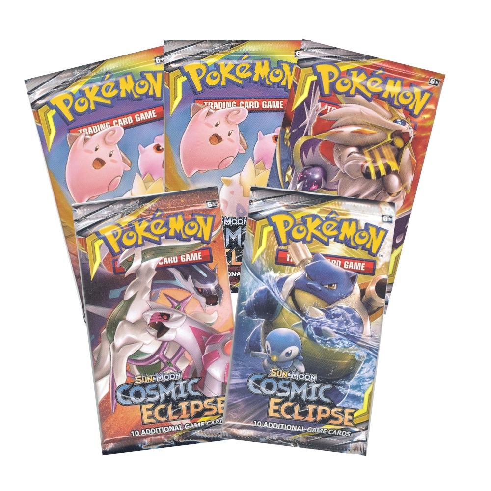 Pokemon Cards - Sun & Moon Cosmic Eclipse - Booster Packs (5 Pack Lot)