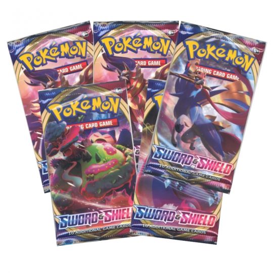 10 Pokemon Sword And Shield Sealed Booster Packs NEW 