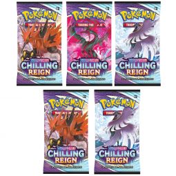 Pokemon Cards - Sword & Shield: Chilling Reign - BOOSTER PACKS (5 Packs)