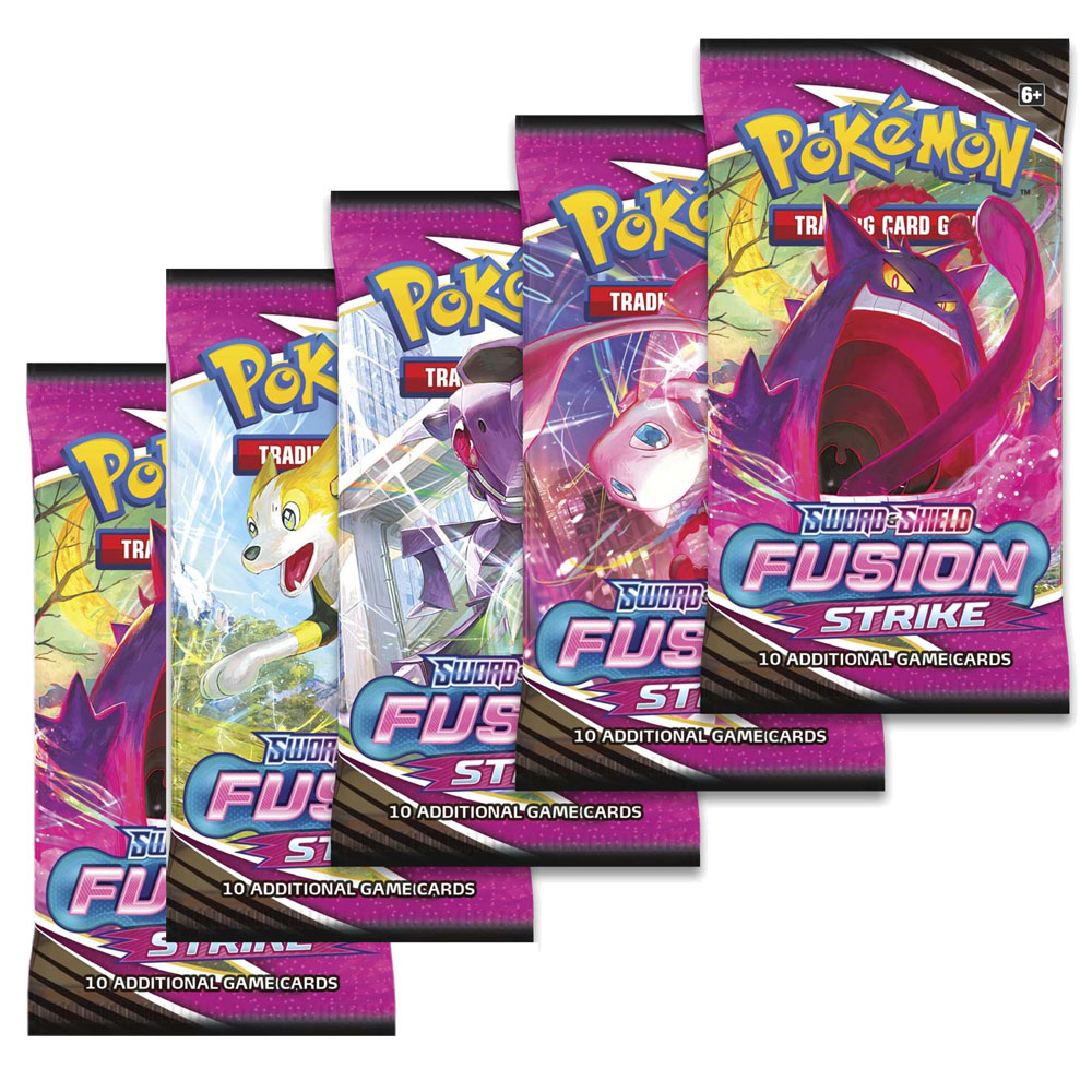 Pokemon Cards - Sword & Shield: Fusion Strike - BOOSTER PACKS (5 Pack Lot):  BBToyStore.com - Toys, Plush, Trading Cards, Action Figures & Games online  retail store shop sale