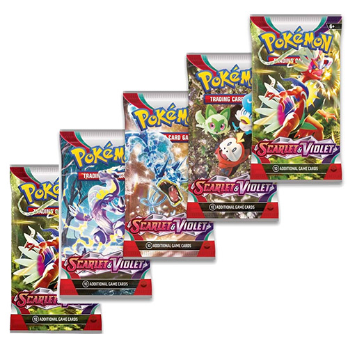 Pokemon Cards Scarlet & Violet BOOSTER PACKS (5 Pack Lot