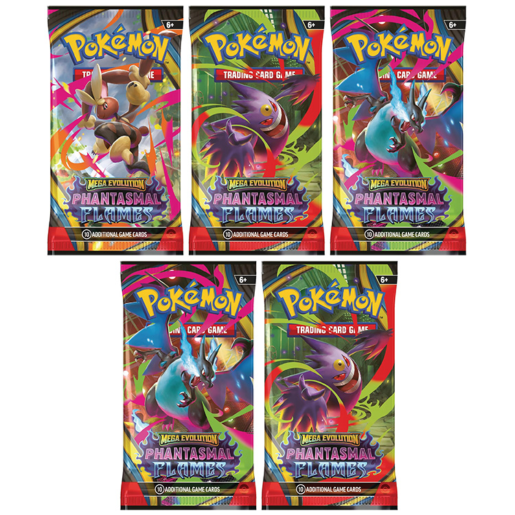 Pokemon Cards - Mega Evolution Phantasmal Flames - BOOSTER PACKS [5 Pack Lot]