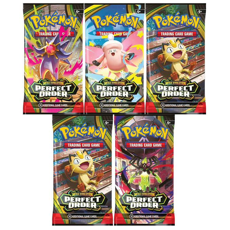 Pokemon Cards - Mega Evolution Perfect Order - BOOSTER PACKS [5 Pack Lot]
