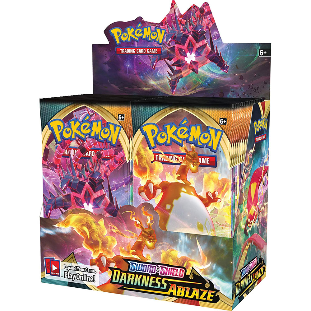 Pokemon Cards - Sword & Shield: Darkness Ablaze - BOOSTER BOX (36 Packs):  BBToyStore.com - Toys, Plush, Trading Cards, Action Figures & Games online  retail store shop sale