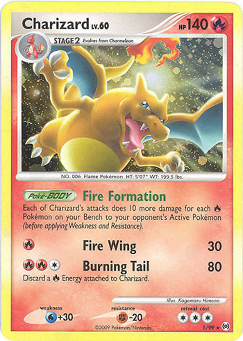 Pokemon Card - Arceus 1/99 - CHARIZARD Lv.60 (holo-foil)