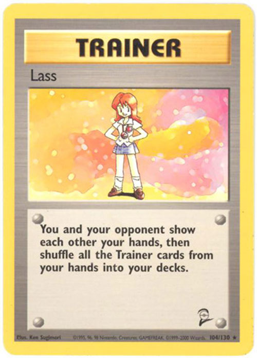 Pokemon Card - Base 2 Set 104/130 - LASS (rare)
