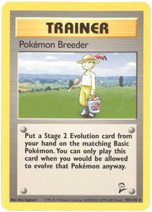 Pokemon Card - Base 2 Set 105/130 - POKEMON BREEDER (rare)