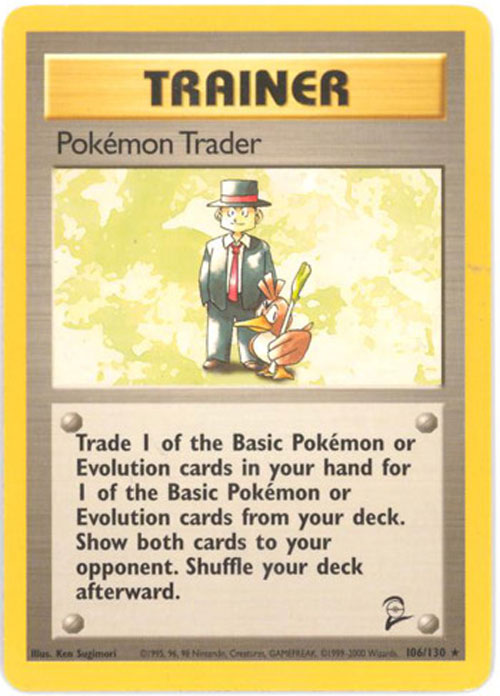 pokemon card trader online Pokemon Trader (106/130) [Base Set 2] Moderately Played