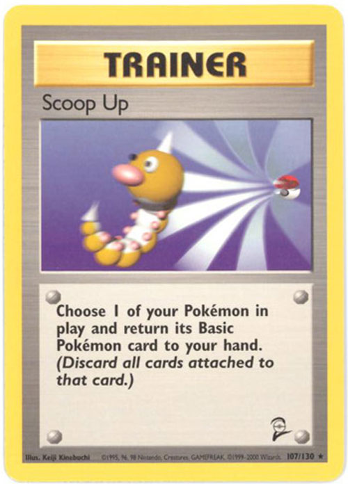 Pokemon Card - Base 2 Set 107/130 - SCOOP UP (rare)