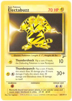 Pokemon Card - Base 2 Set 24/130 - ELECTABUZZ (rare)