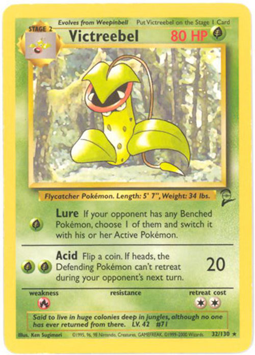 Pokemon Card - Base 2 Set 32/130 - VICTREEBEL (rare)