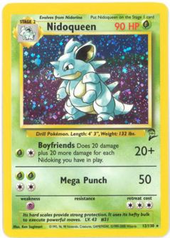 Pokemon Card - Base 2 Set 12/130 - NIDOQUEEN (holo-foil)