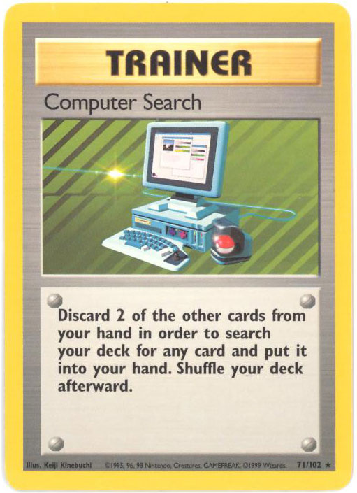 Pokemon Card - Base 71/102 - COMPUTER SEARCH (rare)