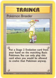 Pokemon Card - Base 76/102 - POKEMON BREEDER (rare) *Played*