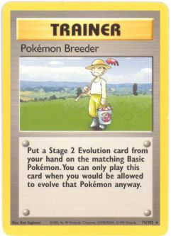 Pokemon Card - Base 76/102 - POKEMON BREEDER (rare)