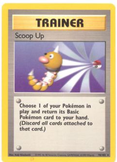 Pokemon Card - Base 78/102 - SCOOP UP (rare)