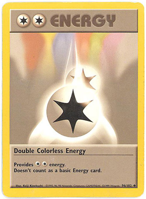 Pokemon Card - DOUBLE COLORLESS ENERGY (1999-2000 Versions)
