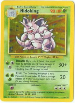 Pokemon Card - Base 11/102 - NIDOKING (holo-foil)