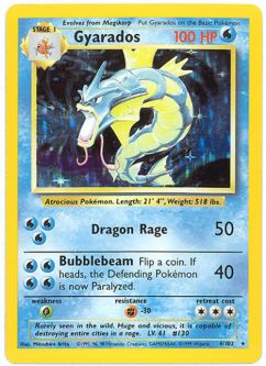 Pokemon Card - Base 6/102 - GYARADOS (holo-foil)