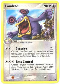 Pokemon Card - Crystal Guardians 23/100 - LOUDRED (rare)
