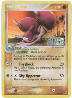 Pokemon Card - Crystal Guardians 25/100 - MEDICHAM (reverse holo)