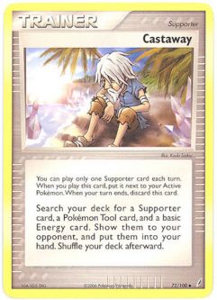 Pokemon Card - Crystal Guardians 72/100 - CASTAWAY (uncommon)