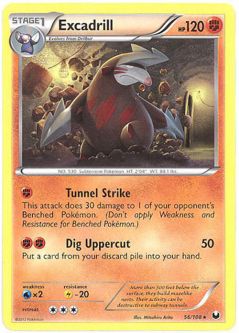 Pokemon Card - Dark Explorers 56/108 - EXCADRILL (rare)